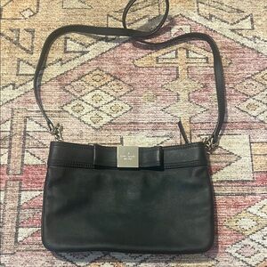 Kate Spade Black Crossbody Bag with Bow Accent
